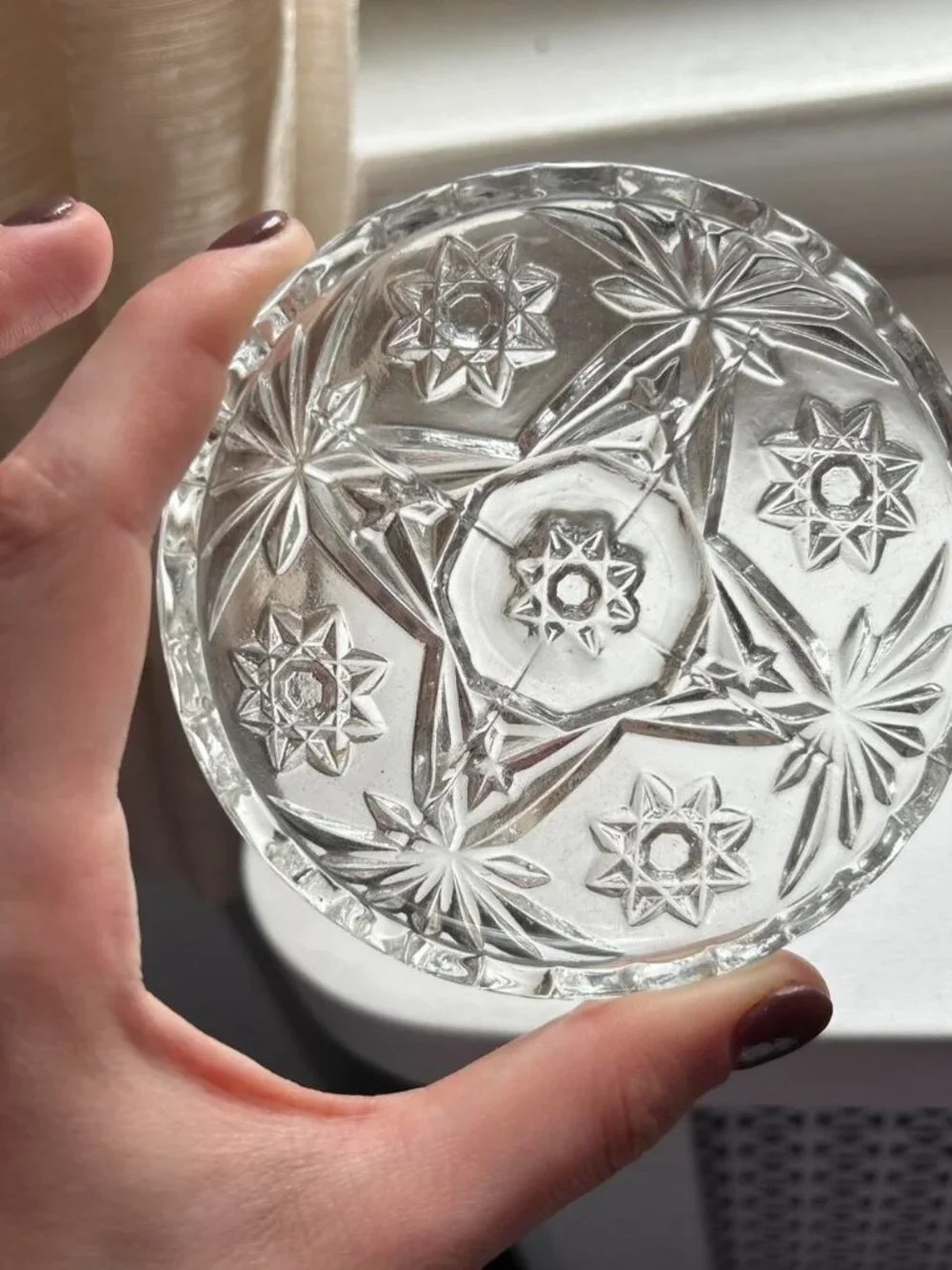 Anchor Hocking Early American Prescut Glass Coaster